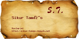 Sikur Tamás névjegykártya